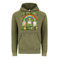 Vintage Olive lucky and i gnome it Vintage Hoodie - MaliasSmallBusiness