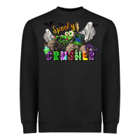 Black spooky crusher monster truck Heavyweight Sweatshirt - LillyAllenDesigns
