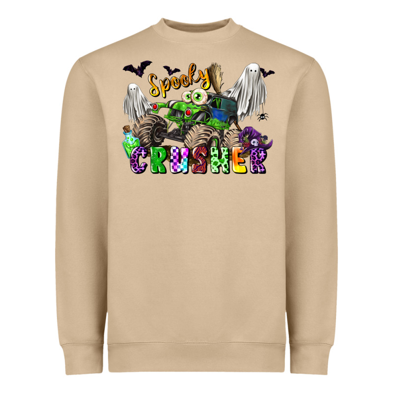 Spooky Crusher Monster Truck Heavyweight Sweatshirt by LillyAllenDesigns | Teevron