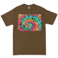 Cacao tie dye leopard cowhide glitter background Premium Tee - Artiststas
