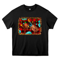 Black Christmas rodeo cowboy Heavy Core Tee - JahusDesignShop