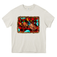 Cream Christmas rodeo cowboy Heavy Core Tee - JahusDesignShop