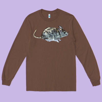 Packrat Aka, Woodrat Long Sleeve Tee Designed By Lillyallendesigns
