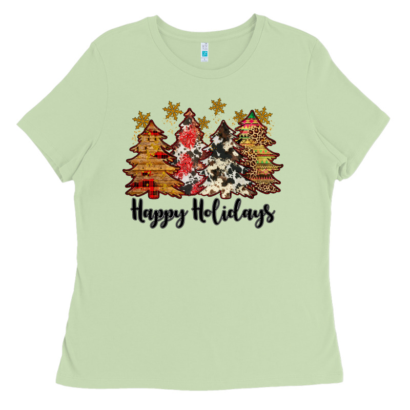 Happy Holidays Ladies Tee by JahusDesignShop | Teevron