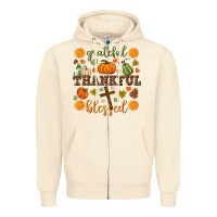 Sandshell Grateful thankful blessed Zipper Hoodie - NancyCooperArtShop