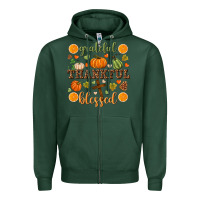 Sports Green Grateful thankful blessed Zipper Hoodie - NancyCooperArtShop