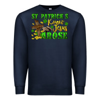 Navy St. Patrick's know Jesus arose Premium Sweatshirt - CowGirlArtShop