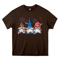 Chocolate Brown 4th of july gnomes Heavy Core Tee - Jasminsmagicworld