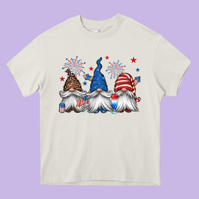 4th Of July Gnomes Heavy Core Tee Designed By Jasminsmagicworld