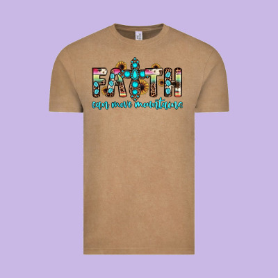 Faith Can Move Mountains Vintage Tee Designed By Jahusdesignshop