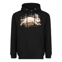 Black Bunny Rabbit leopard Easter Day Heavyweight Hoodie - HowdyJamesFarm