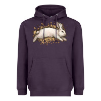 Plum Bunny Rabbit leopard Easter Day Heavyweight Hoodie - HowdyJamesFarm
