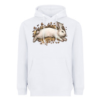 White Bunny Rabbit leopard Easter Day Heavyweight Hoodie - HowdyJamesFarm