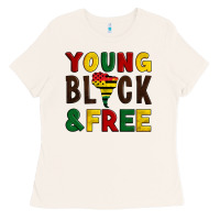 Young Black And Free Ladies Tee | Teevron