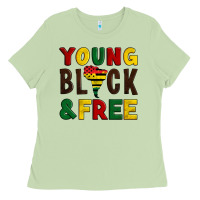 Matcha young black and free Ladies Tee - Artiststas