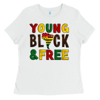 White young black and free Ladies Tee - Artiststas