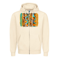 Sandshell Fall Pumpkin brushstrokes Zipper Hoodie - NancyCooperArtShop