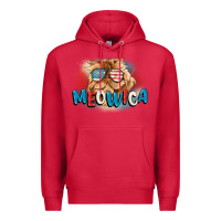 Cardinal meowica 4th of july Premium Hoodie - CowGirlArtShop