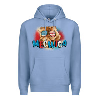 Colony Blue meowica 4th of july Premium Hoodie - CowGirlArtShop