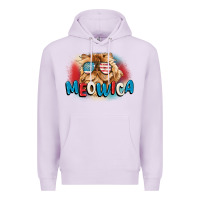 Lilac meowica 4th of july Premium Hoodie - CowGirlArtShop