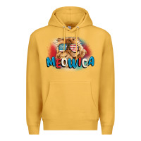 Mustard meowica 4th of july Premium Hoodie - CowGirlArtShop