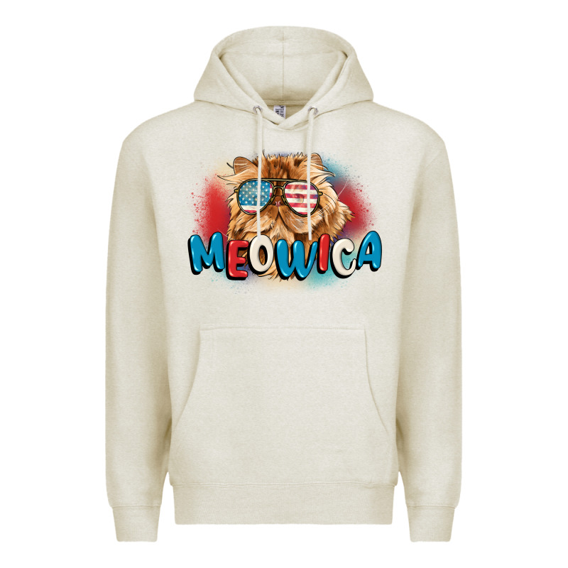 Meowica 4th Of July Premium Hoodie by CowGirlArtShop | Teevron