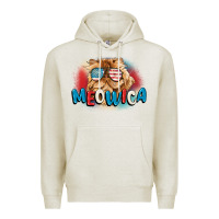 Oatmeal Heather meowica 4th of july Premium Hoodie - CowGirlArtShop