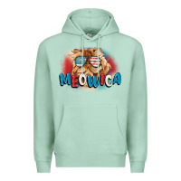 Seafoam meowica 4th of july Premium Hoodie - CowGirlArtShop