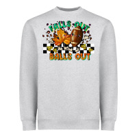Heather Grey falls out balls out Heavyweight Sweatshirt - LillyAllenDesigns