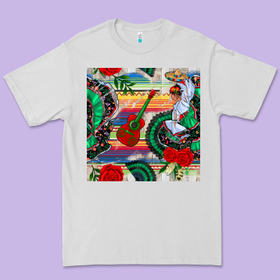 Flamenco Dancer Seamless Pattern Premium Tee Designed By Bundleandbundleshop
