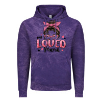 Cloud Purple one loved mama messy bun Vintage Hoodie - MaliasSmallBusiness