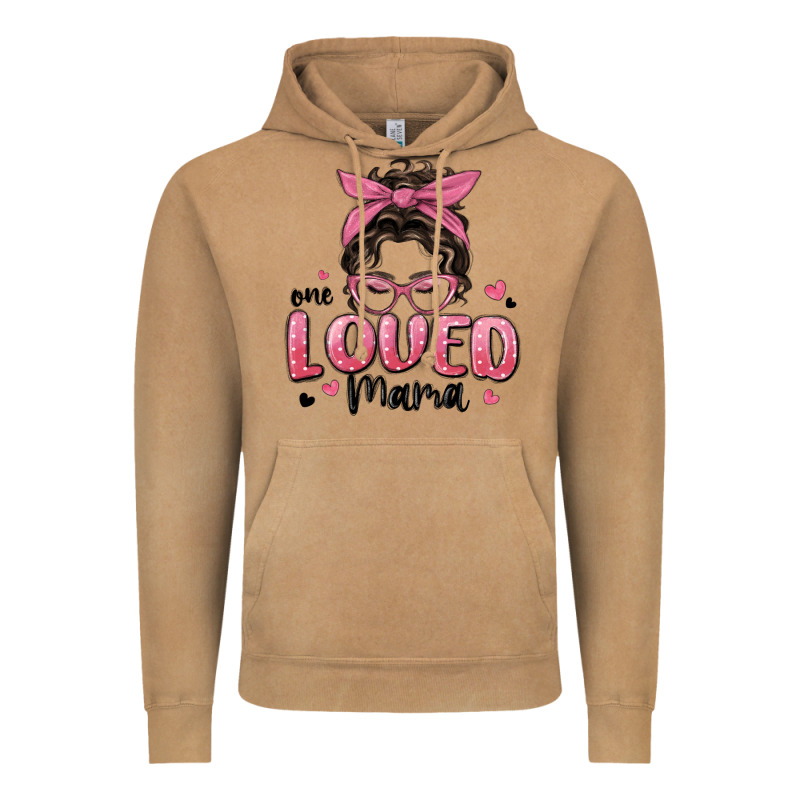 One Loved Mama Messy Bun Vintage Hoodie by MaliasSmallBusiness | Teevron
