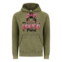 Vintage Olive one loved mama messy bun Vintage Hoodie - MaliasSmallBusiness
