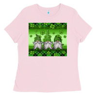 Bubblegum Pink st patricks gnomes Ladies Tee - Jasminsmagicworld
