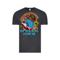 Vintage Black lord have mercy baby got her blue jeans on Vintage Tee - NancyCooperArtShop