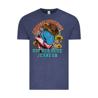 Vintage Denim lord have mercy baby got her blue jeans on Vintage Tee - NancyCooperArtShop