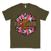 Army Green western teacher sunflower Classic Tee - NancyCooperArtShop