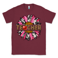 Burgundy western teacher sunflower Classic Tee - NancyCooperArtShop