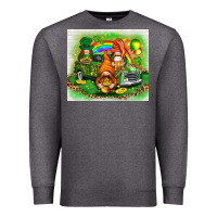 Charcoal Heather St. Patrick's Day gnomies with truck tumbler Premium Sweatshirt - HowdyJamesFarm