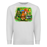 Dove Grey St. Patrick's Day gnomies with truck tumbler Premium Sweatshirt - HowdyJamesFarm