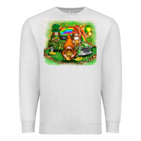Oatmeal Heather St. Patrick's Day gnomies with truck tumbler Premium Sweatshirt - HowdyJamesFarm