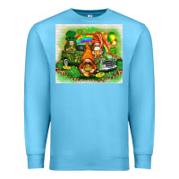 Ocean Blue St. Patrick's Day gnomies with truck tumbler Premium Sweatshirt - HowdyJamesFarm