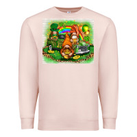 Pale Pink St. Patrick's Day gnomies with truck tumbler Premium Sweatshirt - HowdyJamesFarm