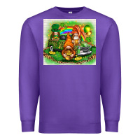 Purple St. Patrick's Day gnomies with truck tumbler Premium Sweatshirt - HowdyJamesFarm