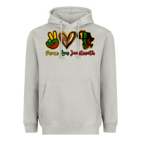 Moon Dust Peace love Juneteenth Heavyweight Hoodie - HowdyJamesFarm