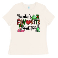 Bone santa's favorite nail tech Ladies Tee - AdoDesignShop
