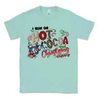 Seafoam I Run Hot Cocoa And Christmas Cheer Classic Tee - CowhideDigitalArt