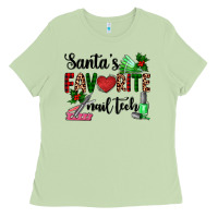 Matcha santa's favorite nail tech Ladies Tee - AdoDesignShop