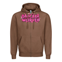 Chestnut Breast Cancer Daycare Worker Zipper Hoodie - texasbilliewilder