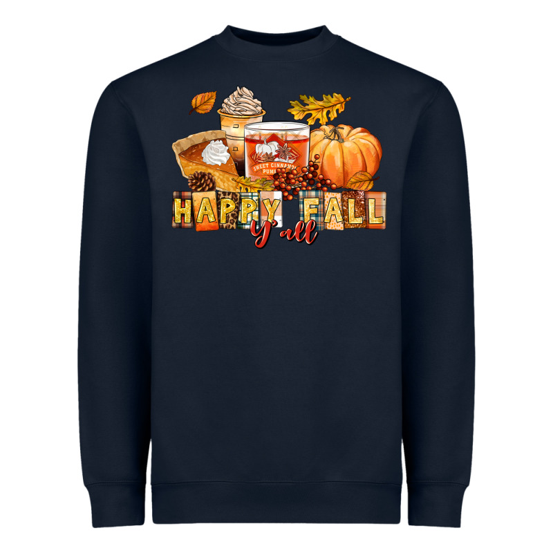 Happy Fall Y'all Heavyweight Sweatshirt by LillyAllenDesigns | Teevron
